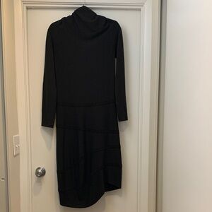 Canadian Designer Classic Black Long-Sleeve Dress -Veronique Miljkovitch